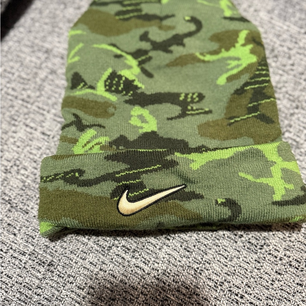 Nike Green Camouflage Beanie